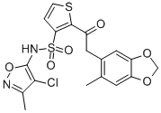 N- (4- chloro- 3- methyl- oxazol- 5- yl)- 2- [2- (6- methylbenzo[1,3]dioxol- 5- yl)acetyl]- thiophene- 3- sulfonamide CAS#: 184036-34-8