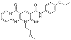 N-(4-ethoxyphenyl)-2-imino-1-(2-methoxyethyl)-5-oxo-1,5-dihydro-2H-dipyrido[1,2-a:2,3-d]pyrimidine-3-carboxamide CAS#: 609797-34-4