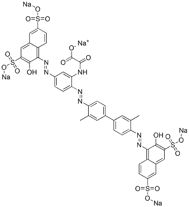 N-[5-[[2-Hydroxy-3,6-bis(sodiosulfo)-1-naphthalenyl]azo]-2-[[4'-[[2-hydroxy-3,6-bis(sodiosulfo)-1-naphthalenyl]azo]-3,3'-dimethyl[1,1'-biphenyl]-4-yl]azo]phenyl]oxamidic acid sodium salt CAS#: 6837-83-8