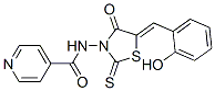 N-[5-[(2-Hydroxyphenyl)methylene]-4-oxo-2-thioxo-3-thiazolidinyl]-4-pyridinecarboxamide CAS#: 68710-95-2