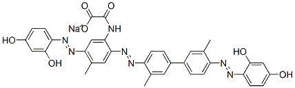N-[5-[(2,4-Dihydroxyphenyl)azo]-2-[[4'-[(2,4-dihydroxyphenyl)azo]-3,3'-dimethyl[1,1'-biphenyl]-4-yl]azo]-4-methylphenyl]oxamidic acid sodium salt CAS#: 6883-98-3