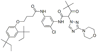 N-[5-[[4-[2,4-bis(tert-pentyl)phenoxy]butyryl]amino]-2-chlorophenyl]-alpha-pivaloyl-3-morpholino-1H-1,2,4-triazole-1-acetamide CAS#: 60520-30-1