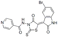 N-[5-(5-Bromo-1,2-dihydro-2-oxo-3H-indol-3-ylidene)-4-oxo-2-thioxothiazolidin-3-yl]-4-pyridinecarboxamide CAS#: 68711-05-7