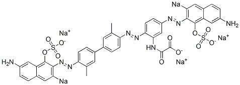 N-[5-[(7-Amino-1-hydroxy-3-sodiosulfo-2-naphthalenyl)azo]-2-[[4'-[(7-amino-1-hydroxy-3-sodiosulfo-2-naphthalenyl)azo]-3,3'-dimethyl[1,1'-biphenyl]-4-yl]azo]phenyl]oxamidic acid sodium salt CAS#: 6771-91-1