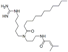 N-[5-[(Aminoiminomethyl)amino]pentyl]-N-[3-[(3-methyl-1-oxo-2-butenyl)amino]propyl]dodecanamide CAS#: 67534-25-2