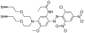 N-[5-[bis[2-(2-cyanoethoxy)ethyl]amino]-2-[(2-chloro-4,6-dinitrophenyl)azo]-4-methoxyphenyl]propionamide CAS#: 66693-26-3
