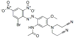 N-[5-[bis(2-cyanoethyl)amino]-2-[(2-bromo-4,6-dinitrophenyl)azo]-4-methoxyphenyl]acetamide CAS#: 67875-05-2