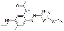 N-[5-(ethylamino)-2-[[5-(ethylthio)-1,3,4-thiadiazol-2-yl]azo]-4-methylphenyl]acetamide CAS#: 63467-24-3