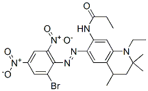 N-[6-[(2-bromo-4,6-dinitrophenyl)azo]-1-ethyl-1,2,3,4-tetrahydro-2,2,4-trimethylquinolin-7-yl]propionamide CAS#: 63134-10-1