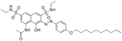 N-[7-[[4-(decyloxy)phenyl]azo]-3,6-bis[(ethylamino)sulphonyl]-8-hydroxy-1-naphthyl]acetamide CAS#: 63870-36-0