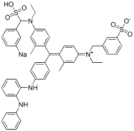 N-Ethyl-N-[4-[[4-[N-ethyl-N-(3-sodiosulfobenzyl)amino]-2-methylphenyl][4-[[2-(phenylamino)phenyl]amino]phenyl]methylene]-3-methyl-2,5-cyclohexadien-1-ylidene]-3-sulfonatobenzenemethanaminium CAS#: 6472-57-7