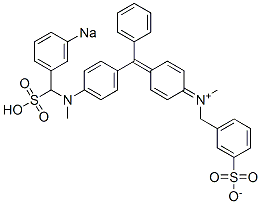 N-Methyl-N-[4-[[4-[N-methyl-N-(3-sodiosulfobenzyl)amino]phenyl]phenylmethylene]-2,5-cyclohexadien-1-ylidene]-3-sulfonatobenzenemethanaminium CAS#: 6362-36-3