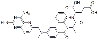 N-(N-(4-(((2,4-Diamino-6-pteridinyl)methyl)methylamino)benzoyl)-L-phen ylalanyl)-L-glutamic acid CAS#: 65118-40-3