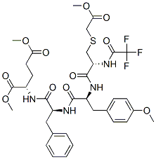 N-[N-[N-[S-(2-Methoxy-2-oxoethyl)-N-(trifluoroacetyl)-L-cysteinyl]-O-methyl-L-tyrosyl]-L-phenylalanyl]-L-glutamic acid dimethyl ester CAS#: 69782-86-1