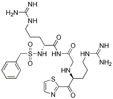N2-[(Phenylmethyl)sulfonyl]-D-arginyl-N-[(1S)-4-[(aminoiminomethyl)amino]-1-(2-thiazolylcarbonyl)butyl]glycinamide CAS#: 186304-04-1