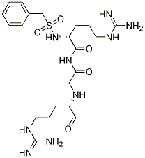 N2-[(Phenylmethyl)sulfonyl]-D-arginyl-N-[(1S)-4-[(aminoiminomethyl)amino]-1-formylbutyl]glycinamide CAS#: 186369-21-1
