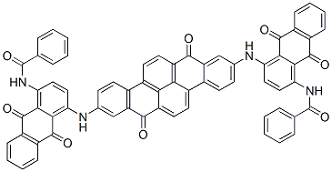 N,N'-[(7,14-dihydro-7,14-dioxodibenzo[b,def]chrysene-2,9-diyl)bis[imino(9,10-dihydro-9,10-dioxoanthracene-4,1-diyl)]]bis(benzamide) CAS#: 68834-03-7