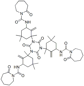 N,N',N''-[(2,4,6-trioxo-1,3,5-triazine-1,3,5(2H,4H,6H)-triyl)tris[methylene(3,5,5-trimethylcyclohexane-3,1-diyl)]]tris[hexahydro-2-oxo-1H-azepine-1-carboxamide] CAS#: 68975-83-7