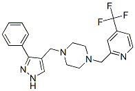 PIPERAZINE, 1-[(3-PHENYL-1H-PYRAZOL-4-YL)METHYL]-4-[[4-(TRIFLUOROMETHYL)-2-PYRIDINYL]METHYL]- CAS#: 697226-42-9