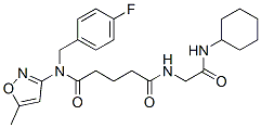 Pentanediamide, N-[2-(cyclohexylamino)-2-oxoethyl]-N-[(4-fluorophenyl)methyl]-N-(5-methyl-3-isoxazolyl)- (9CI) CAS#: 603945-81-9