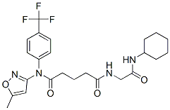 Pentanediamide, N-[2-(cyclohexylamino)-2-oxoethyl]-N-(5-methyl-3-isoxazolyl)-N-[4-(trifluoromethyl)phenyl]- (9CI) CAS#: 603945-84-2