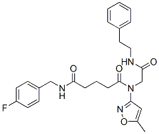 Pentanediamide, N-[(4-fluorophenyl)methyl]-N-(5-methyl-3-isoxazolyl)-N-[2-oxo-2-[(2-phenylethyl)amino]ethyl]- (9CI) CAS#: 606135-61-9