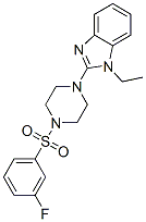 Piperazine, 1-(1-ethyl-1H-benzimidazol-2-yl)-4-[(3-fluorophenyl)sulfonyl]- (9CI) CAS#: 604741-91-5