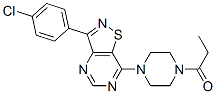 Piperazine, 1-[3-(4-chlorophenyl)isothiazolo[4,5-d]pyrimidin-7-yl]-4-(1-oxopropyl)- (9CI) CAS#: 604741-56-2