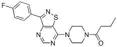 Piperazine, 1-[3-(4-fluorophenyl)isothiazolo[4,5-d]pyrimidin-7-yl]-4-(1-oxobutyl)- (9CI) CAS#: 604741-36-8