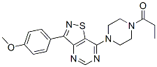 Piperazine, 1-[3-(4-methoxyphenyl)isothiazolo[4,5-d]pyrimidin-7-yl]-4-(1-oxopropyl)- (9CI) CAS#: 604741-42-6
