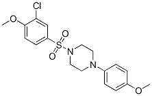 Piperazine, 1-[(3-chloro-4-methoxyphenyl)sulfonyl]-4-(4-methoxyphenyl)- (9CI) CAS#: 606097-83-0
