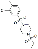 Piperazine, 1-[(3-chloro-4-methylphenyl)sulfonyl]-4-(ethylsulfonyl)- (9CI) CAS#: 606132-05-2