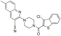 Piperazine, 1-[(3-chlorobenzo[b]thien-2-yl)carbonyl]-4-(3-cyano-6-methyl-2-quinolinyl)- (9CI) CAS#: 603975-42-4