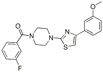 Piperazine, 1-(3-fluorobenzoyl)-4-[4-(3-methoxyphenyl)-2-thiazolyl]- (9CI) CAS#: 606088-62-4