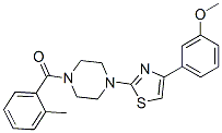 Piperazine, 1-[4-(3-methoxyphenyl)-2-thiazolyl]-4-(2-methylbenzoyl)- (9CI) CAS#: 606088-60-2