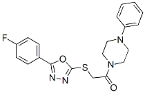 Piperazine, 1-[[[5-(4-fluorophenyl)-1,3,4-oxadiazol-2-yl]thio]acetyl]-4-phenyl- (9CI) CAS#: 604760-68-1