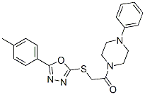 Piperazine, 1-[[[5-(4-methylphenyl)-1,3,4-oxadiazol-2-yl]thio]acetyl]-4-phenyl- (9CI) CAS#: 604760-51-2