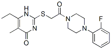 Piperazine, 1-[[(6-ethyl-1,4-dihydro-5-methyl-4-oxo-2-pyrimidinyl)thio]acetyl]-4-(2-fluorophenyl)- (9CI) CAS#: 604751-46-4