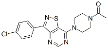 Piperazine, 1-acetyl-4-[3-(4-chlorophenyl)isothiazolo[4,5-d]pyrimidin-7-yl]- (9CI) CAS#: 604741-49-3