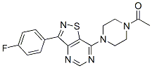 Piperazine, 1-acetyl-4-[3-(4-fluorophenyl)isothiazolo[4,5-d]pyrimidin-7-yl]- (9CI) CAS#: 604741-35-7