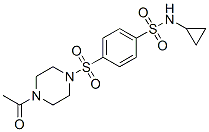Piperazine, 1-acetyl-4-[[4-[(cyclopropylamino)sulfonyl]phenyl]sulfonyl]- (9CI) CAS#: 604761-87-7
