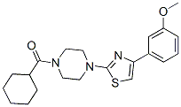 Piperazine, 1-(cyclohexylcarbonyl)-4-[4-(3-methoxyphenyl)-2-thiazolyl]- (9CI) CAS#: 606088-58-8