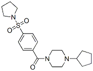Piperazine, 1-cyclopentyl-4-[4-(1-pyrrolidinylsulfonyl)benzoyl]- (9CI) CAS#: 606135-76-6