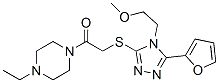 Piperazine, 1-ethyl-4-[[[5-(2-furanyl)-4-(2-methoxyethyl)-4H-1,2,4-triazol-3-yl]thio]acetyl]- (9CI) CAS#: 603981-82-4