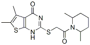 Piperidine, 1-[[(1,4-dihydro-5,6-dimethyl-4-oxothieno[2,3-d]pyrimidin-2-yl)thio]acetyl]-2,6-dimethyl- (9CI) CAS#: 606107-70-4