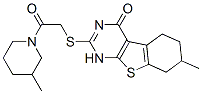 Piperidine, 1-[[(1,4,5,6,7,8-hexahydro-7-methyl-4-oxo[1]benzothieno[2,3-d]pyrimidin-2-yl)thio]acetyl]-3-methyl- (9CI) CAS#: 606106-60-9