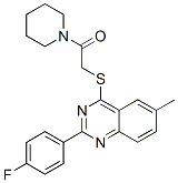Piperidine, 1-[[[2-(4-fluorophenyl)-6-methyl-4-quinazolinyl]thio]acetyl]- (9CI) CAS#: 606132-41-6