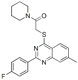 Piperidine, 1-[[[2-(4-fluorophenyl)-7-methyl-4-quinazolinyl]thio]acetyl]- (9CI) CAS#: 606133-78-2