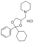 Piperidine, 1-(2-cyclohexyl-2-phenyl-1,3-dioxolan-4-ylmethyl)-, hydroc hloride CAS#: 65471-78-5