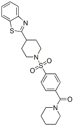 Piperidine, 1-[4-[[4-(2-benzothiazolyl)-1-piperidinyl]sulfonyl]benzoyl]- (9CI) CAS#: 606083-18-5